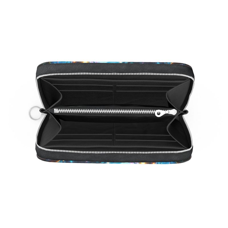 Portefeuille en cuir zippé