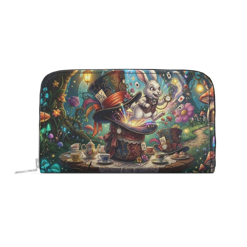 Portefeuille en cuir zippé