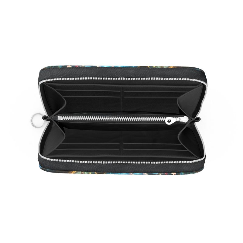 Portefeuille en cuir zippé