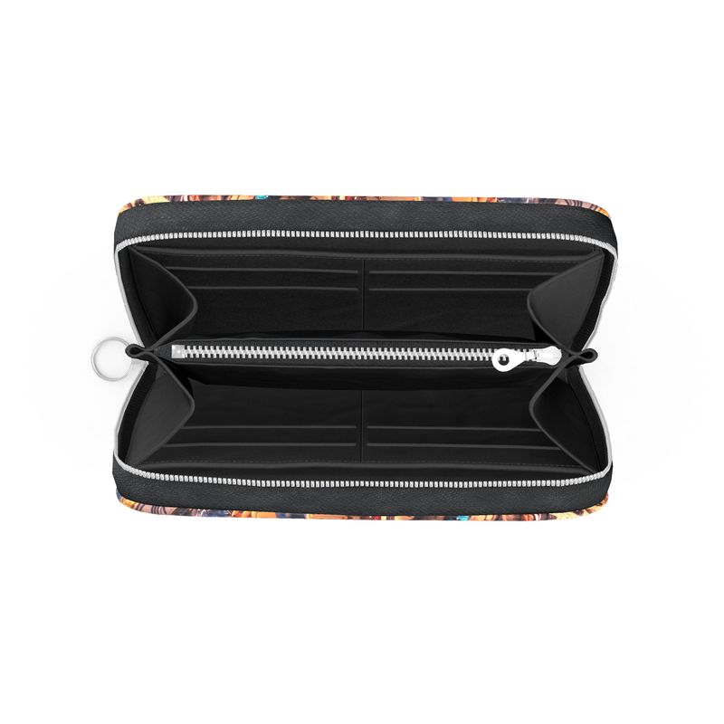 Portefeuille en cuir zippé