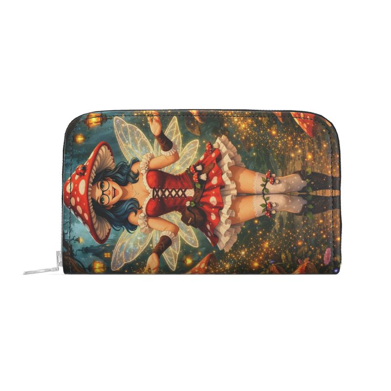 Portefeuille en cuir zippé