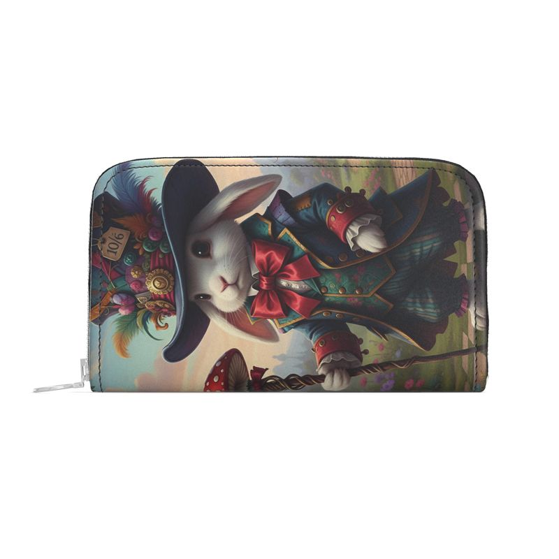 Portefeuille en cuir zippé