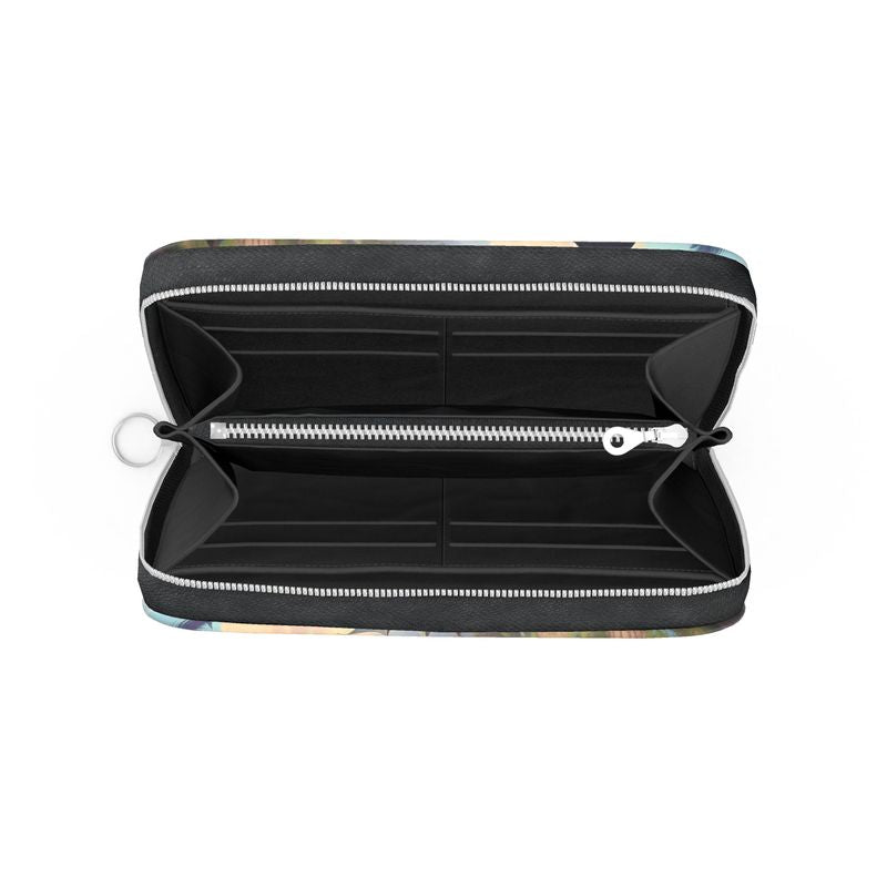 Portefeuille en cuir zippé